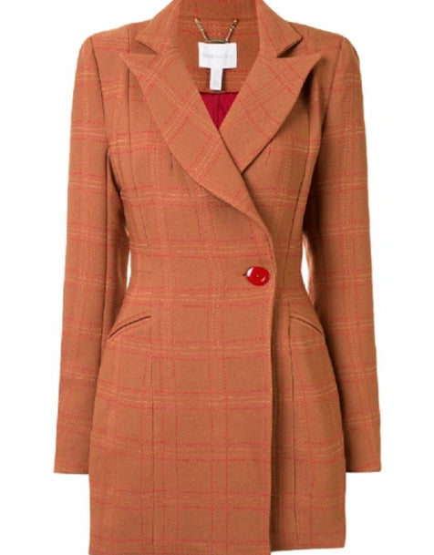 Alice Mccall Do Right Check Embroidered Blazer